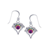 Dolphin Love Sterling Silver Hook Earring WE234 - DiveSilver Jewelry